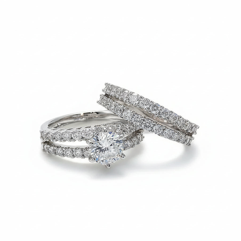 Conjunto de Anéis do Brilho Eterno | Ouro