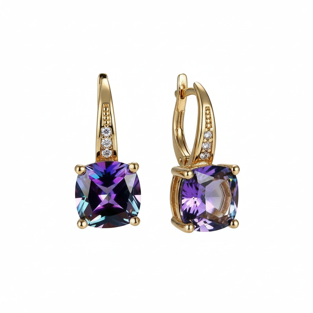 Brinco de Argola Elegante com Pedra Mística - Life Charm