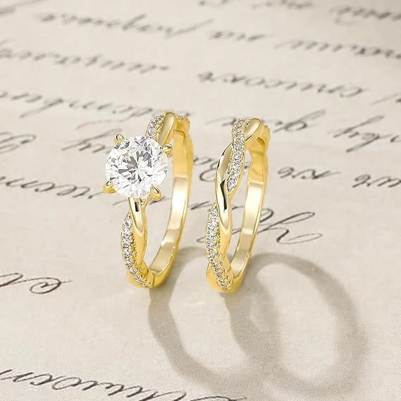 Anel de Ouro Elegante com Zircônia – Jóia Fashion e Aliança - Life Charm