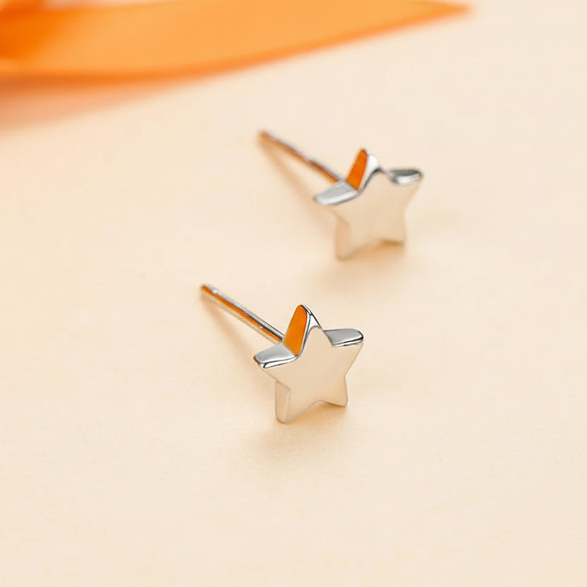 Brinco Estrela Minimalista Prata