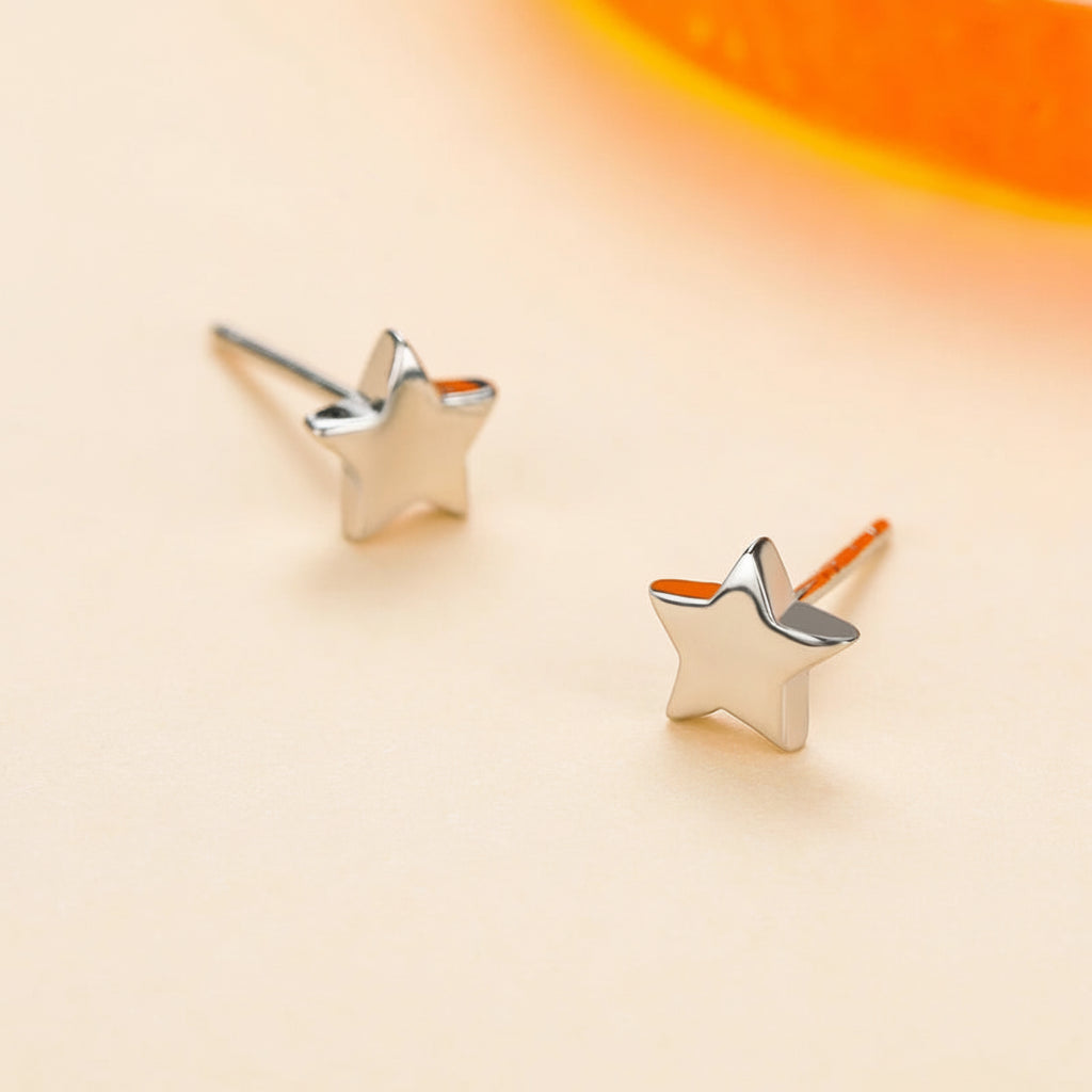 Brinco Estrela Minimalista Prata