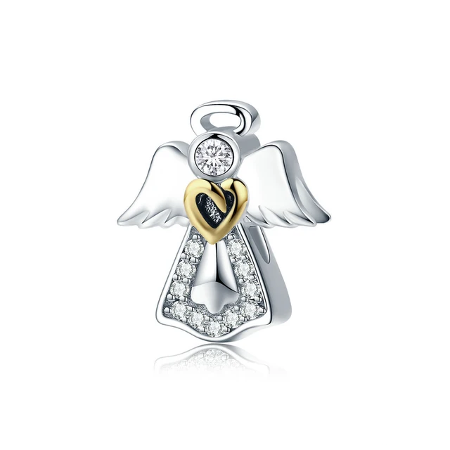 Berloque Anjo Charm: Proteção e Beleza em Prata