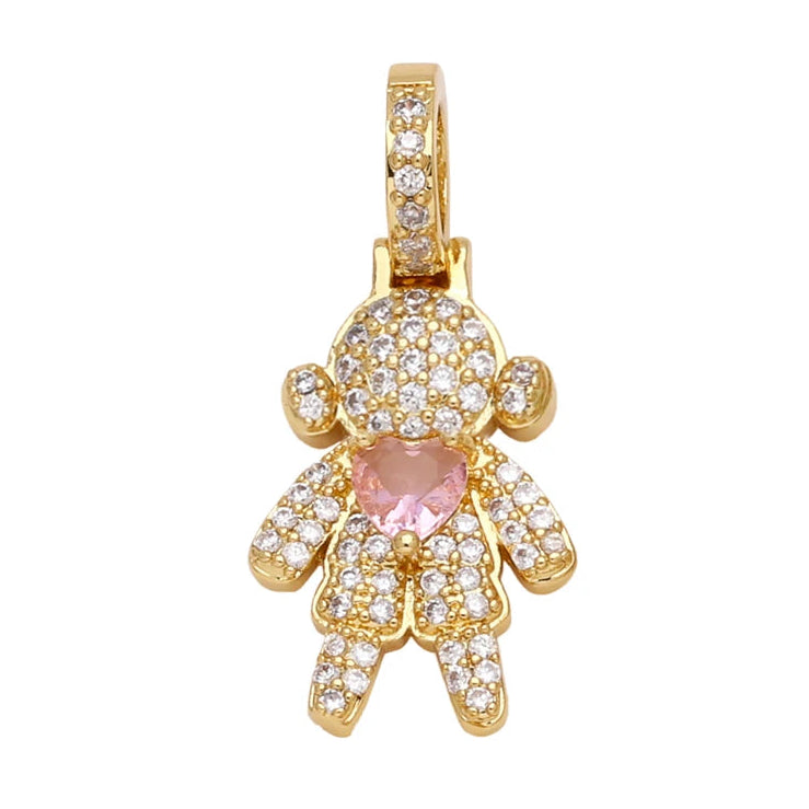 Pingente Amorzinho – Menino & Menina Cravejados - Life Charm