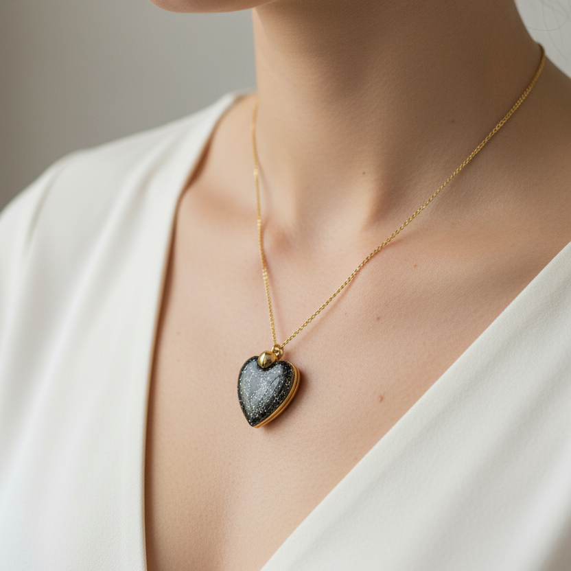 Colar Sweet Heart – Pingente Coração Esmaltado