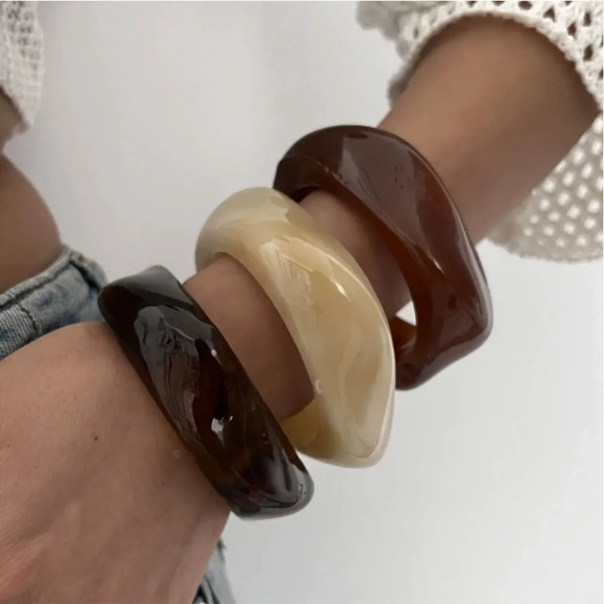 Bracelete Organic Glow – Resina Escultural - Life Charm