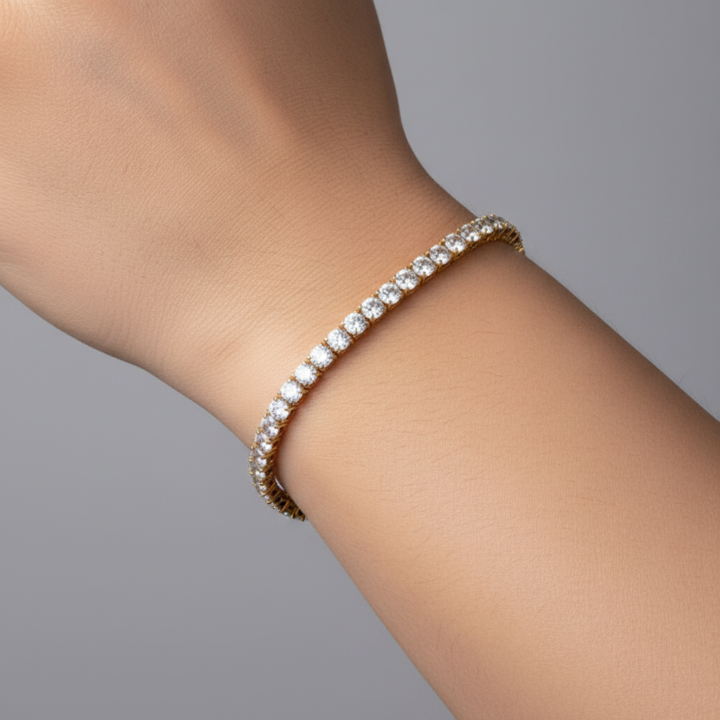 Corrente & Pulseira Diamond Ice – Cravejada - Life Charm