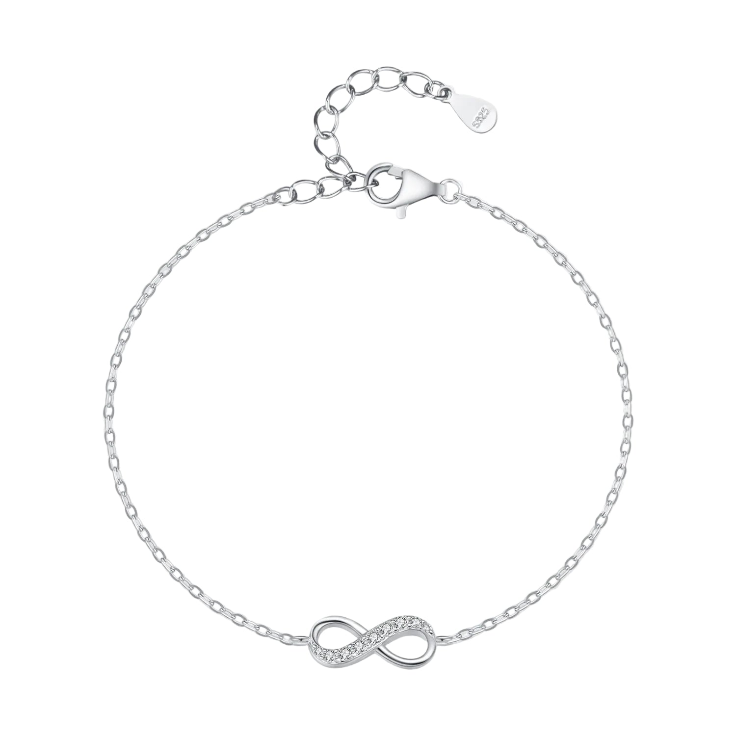 Pulseira Infinito Cravejada em Prata 925
