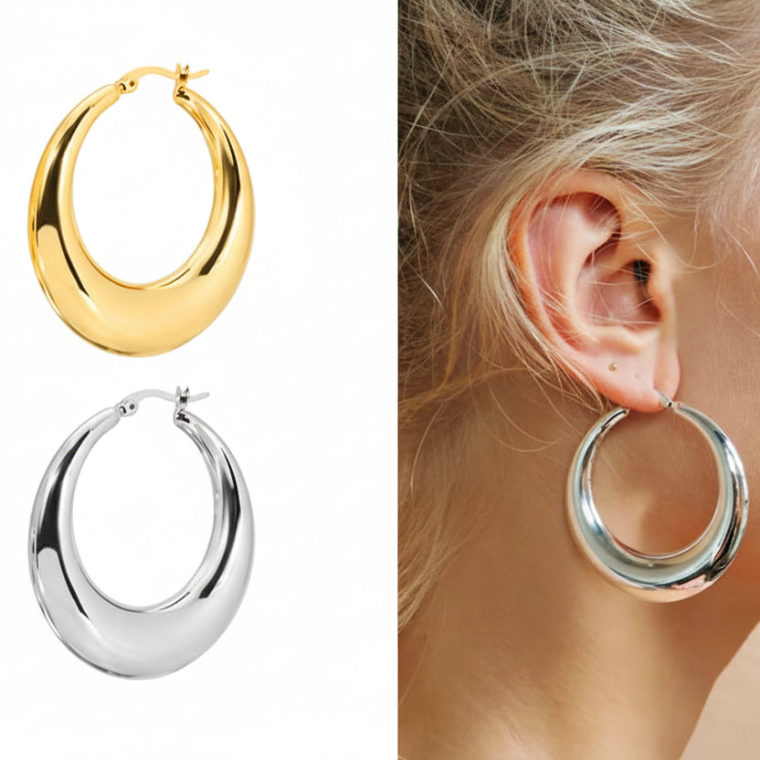 Brinco Luna – Argola Escultural Bold - Life Charm