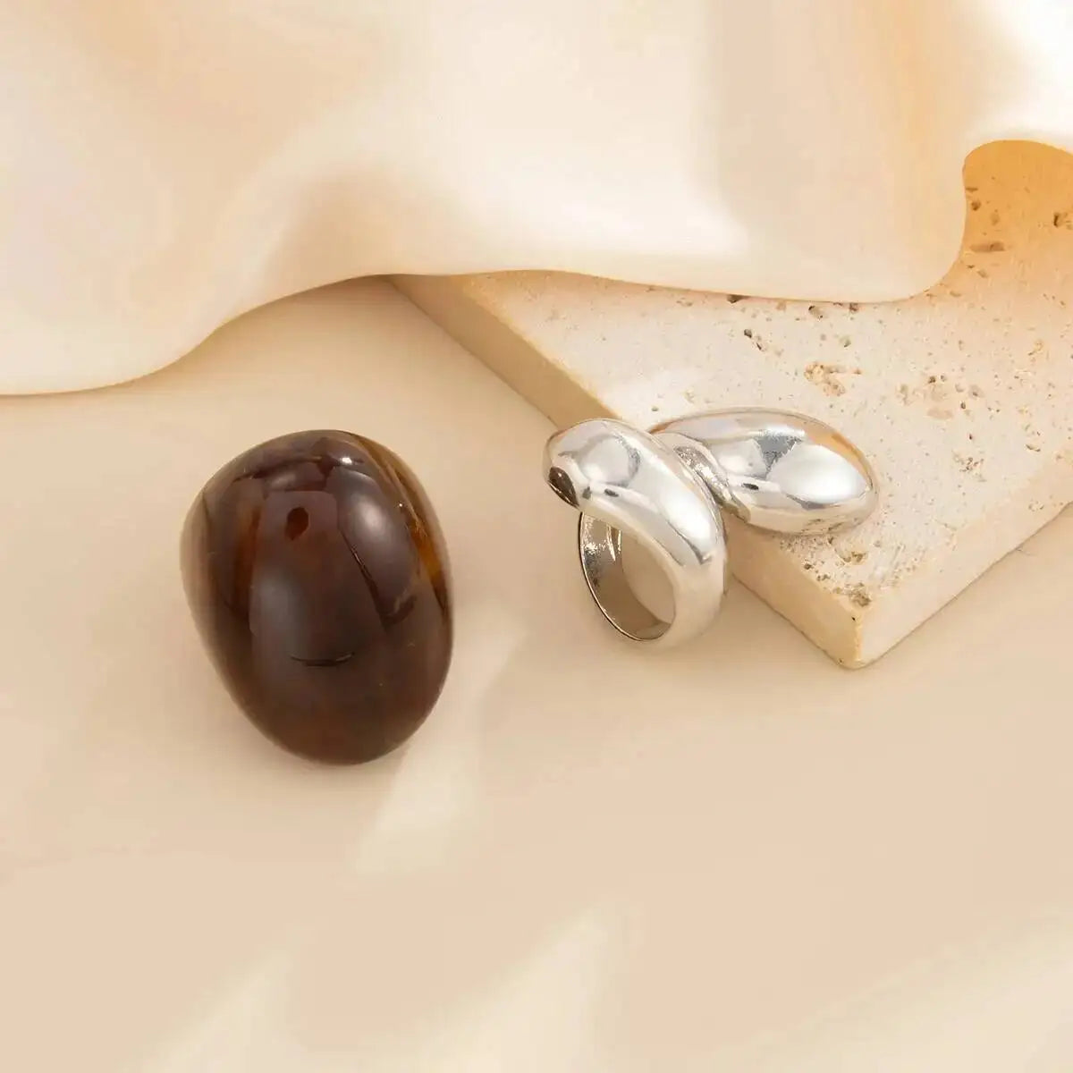 Conjunto Dual Essence – Anéis Esculturais - Life Charm