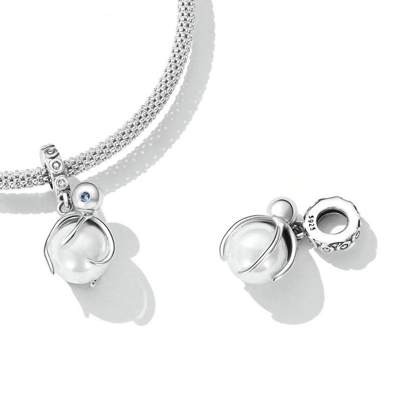 Kit Temático Oceano em Prata 925 – Berloques e Pulseira com Pérola e Elementos Marítimos – LifeCharm Black Friday