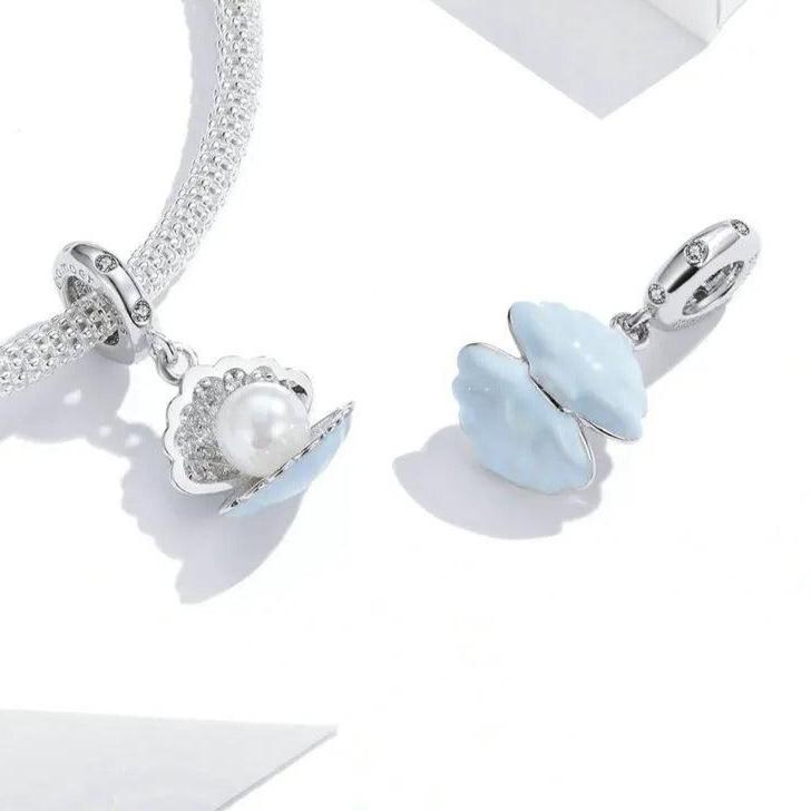 Kit Temático Oceano em Prata 925 – Berloques e Pulseira com Pérola e Elementos Marítimos – LifeCharm Black Friday