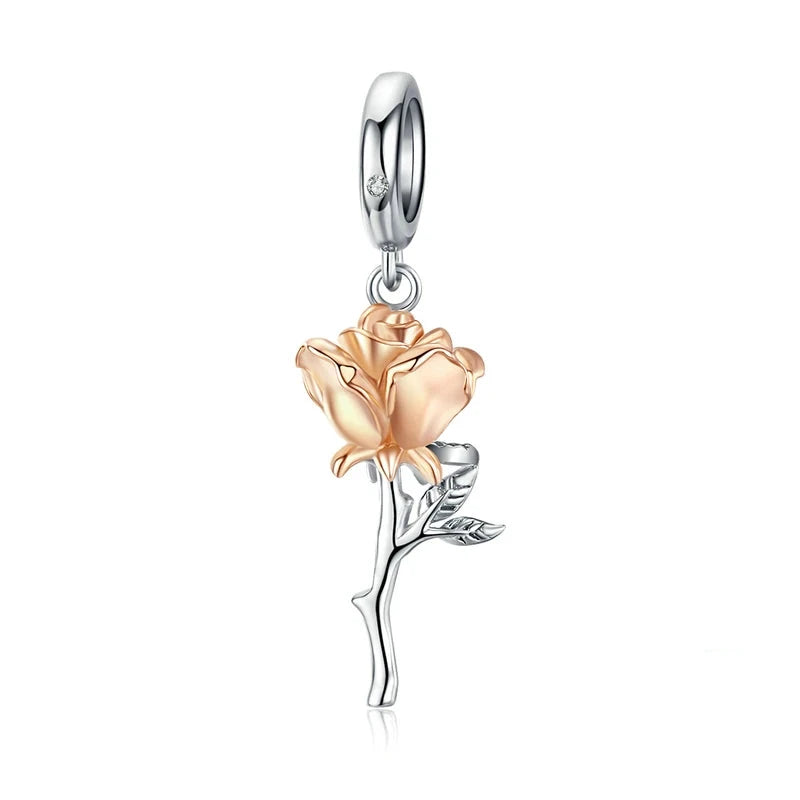 Berloques LifeCharm em Prata 925 - Rosa e Girassol