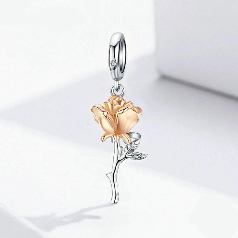 Berloques LifeCharm em Prata 925 - Rosa e Girassol