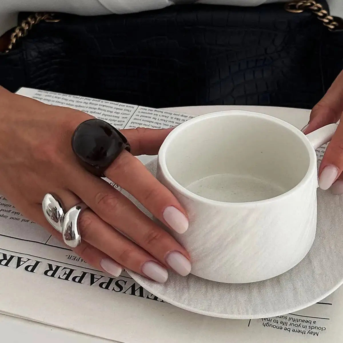 Conjunto Dual Essence – Anéis Esculturais