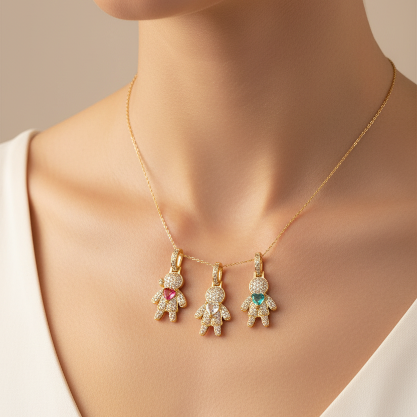 Pingente Amorzinho – Menino & Menina Cravejados - Life Charm