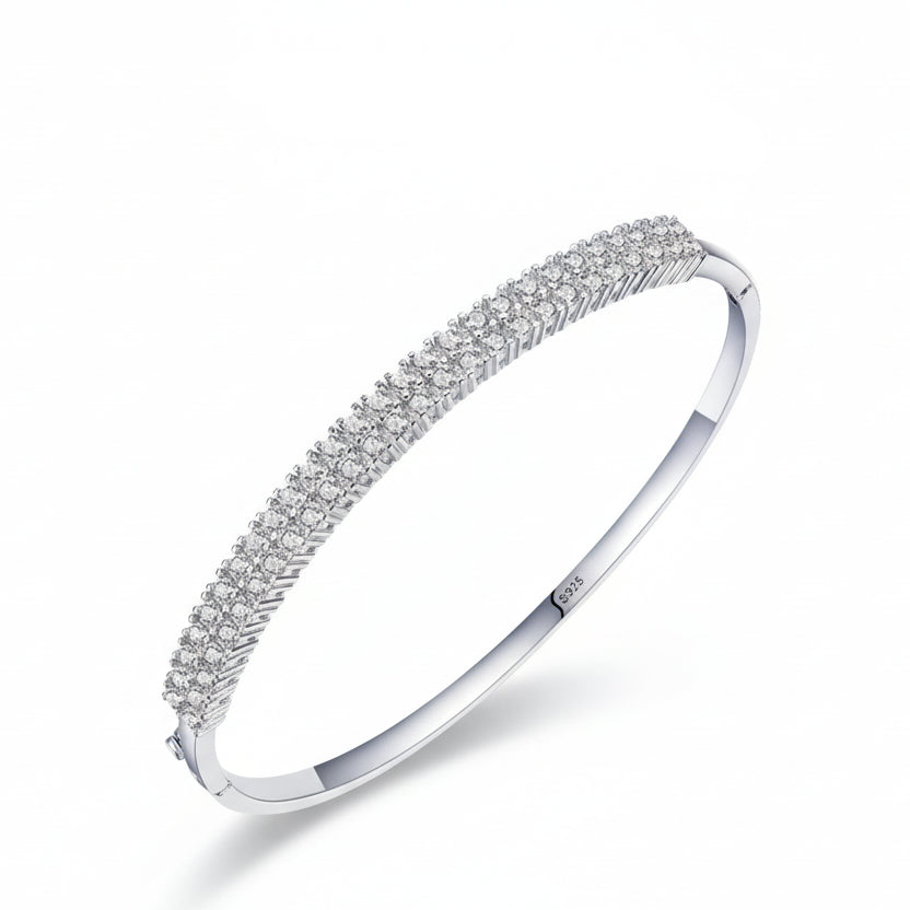 Bracelete Prata 925 Cravejado com Zircônias