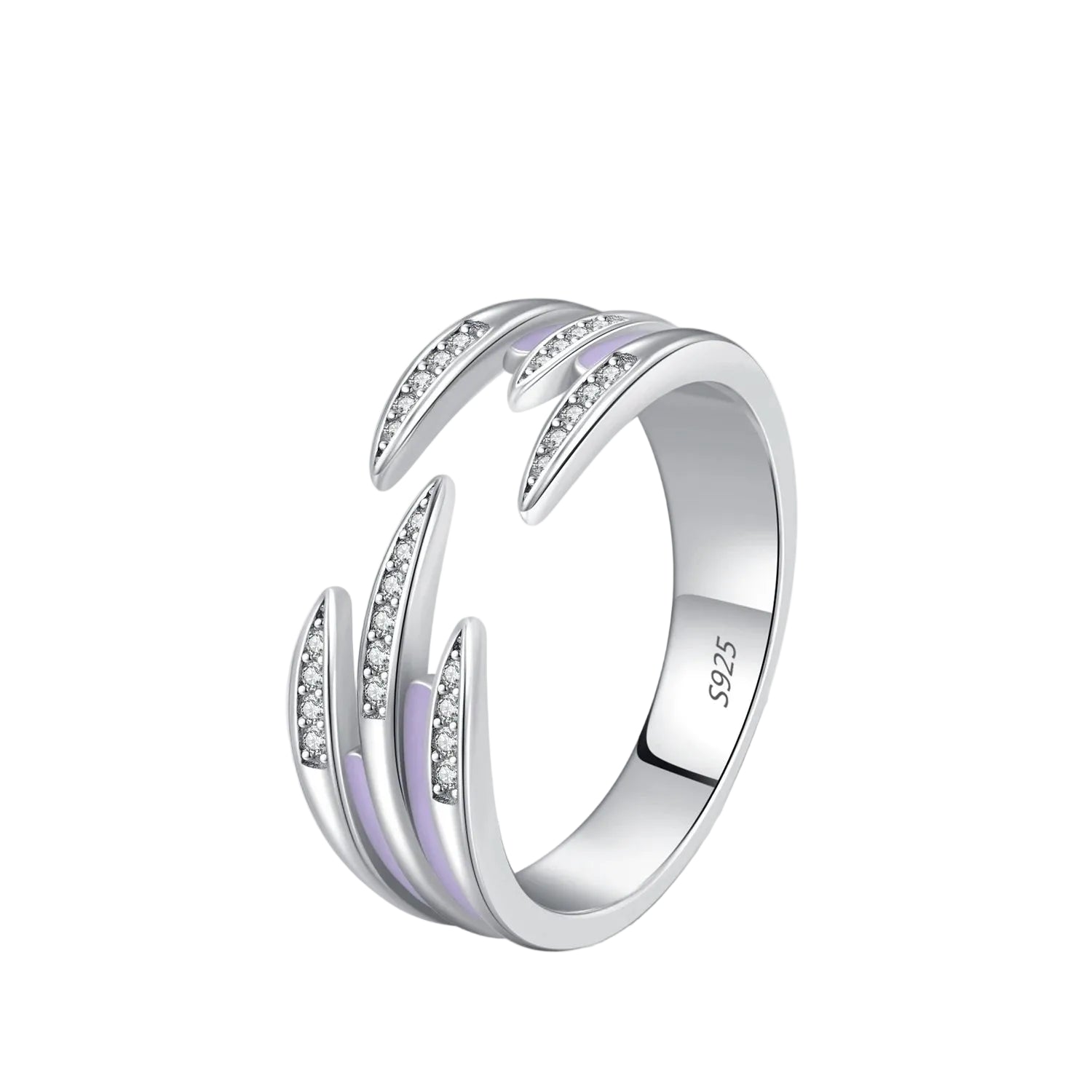 Anel Aurora Lilás em Prata 925