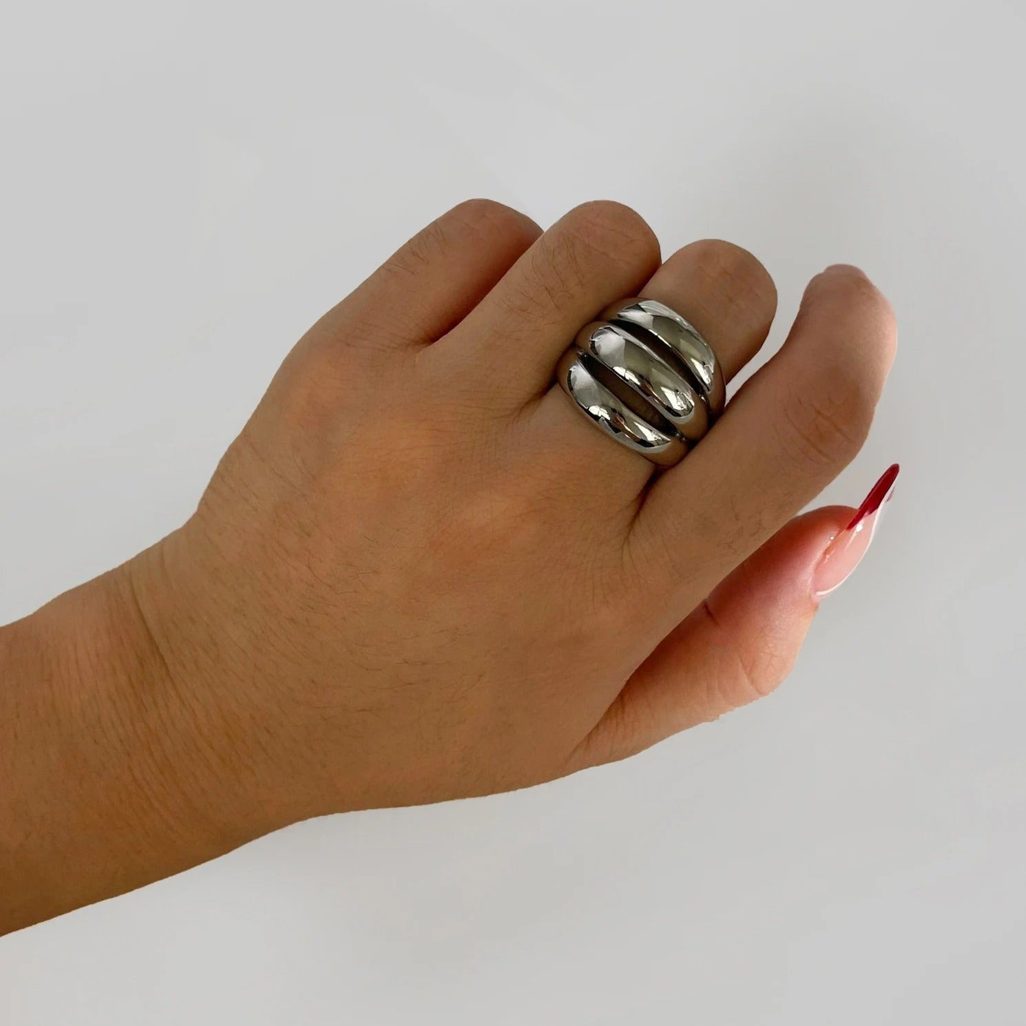 Anel Trifecta Antigo Grosso