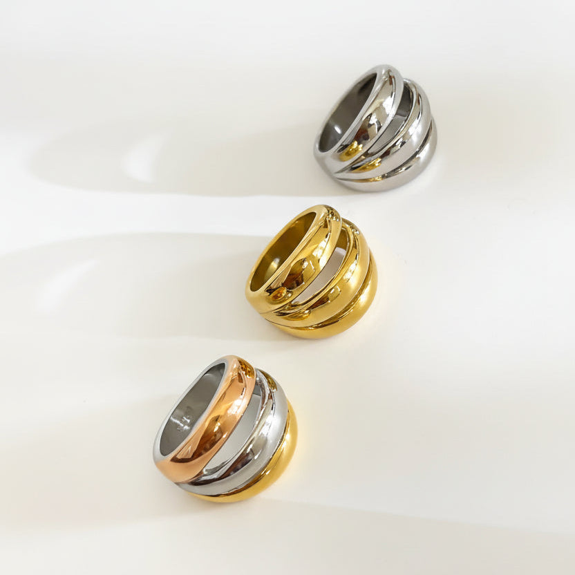 Anel Trifecta Antigo Grosso